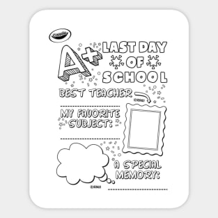 Last Day Of School Best Teacher Sticker